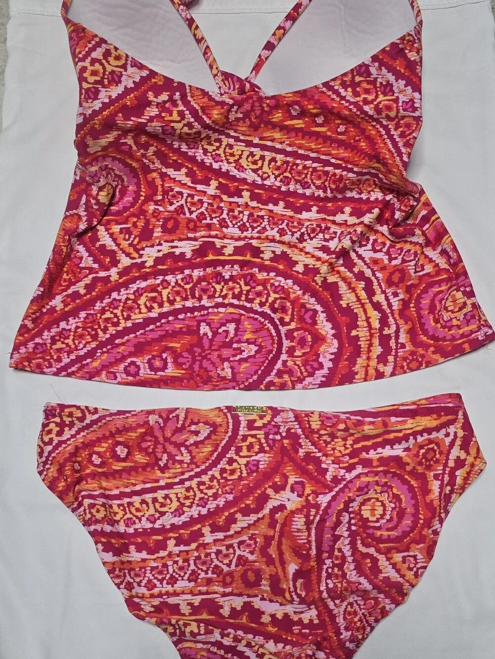 Lauren Ralph Lauren Fiesta Paisley Halter Tankini Swimsuit